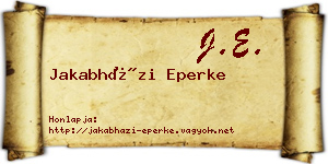 Jakabházi Eperke névjegykártya